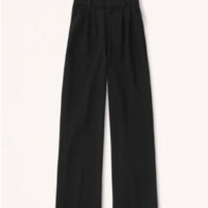 A&F Tailored Wide Leg Black Women's Pants